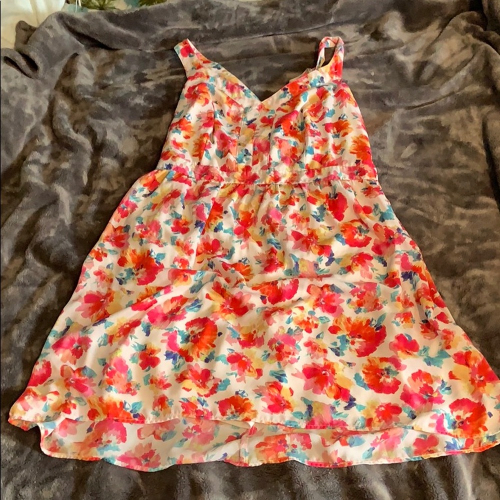 Floral razor back dress
